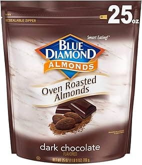 Blue Diamond Dark Chocolate Flavored Oven Roasted Almonds, 25 Oz by Blue Diamond Almonds