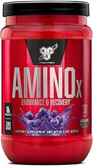 AMINOx® Amino Energy Powder for Endurance And Recovery, Effervesent Instantized Amino Acids, Dietary Supplement - Grape, 435 Grams, 30 Servings