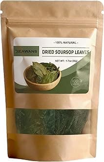 100% Natural Dried Soursop Leaves From Ceylon Sri Lanka 1.7 oz (50g)