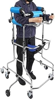 Adult Walker - Portable Medical Standing Aid with Adjustable Height, for Adults & Disabled People