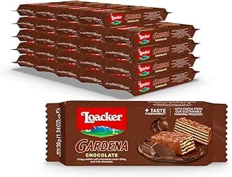Gardena Chocolate, Premium Milk Chocolate Covered Crispy Wafer Snack Bars with Chocolate Cream Filling, Pack of 25 individually wrapped snacks