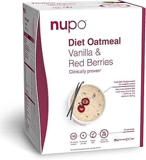 Diet Oatmeal Vanilla Red Berries – Premium Diet Meal for Weight Management I Complete Meal Replacement for Weight Control I 12 Servings I Very Low-Calorie Diet, GMO Free