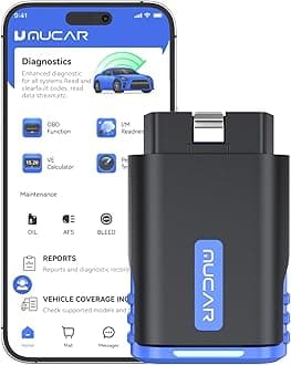 – MUCAR DriverScan Bluetooth OBD2 Scanner, Bi-Directional Scanner OBDII All System Car Diagnostic Tool with 15 Reset, EVAP Test Car Auto Diagnostic Scan Tool Code Readers and App for ios & Android