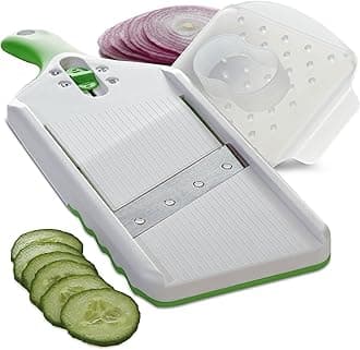 PrepSolutions Adjust-A-Slice Mandoline Slicer, Green – Adjustable Thickness, Perfect for Vegetables, Fruits, and More