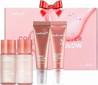 medicube Glass Skin Collagen Trial Kit | Korean Skincare Set and Kit | Gifts for women | 4-Step Skincare Set for glowy skin | Travel Size