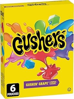 Gluten Free Gushers Gushin Grape/Tropical, 6-Count, 138 Gram [Canada]