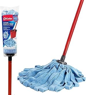 Microfiber Cloth Wet Mop,Blue/Red