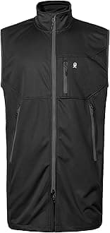 Little Donkey AndyMen's Lightweight Softshell Vest Windproof Sleeveless Jacket for Travel Hiking Running Golf
