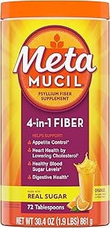 Metamucil Smooth Texture Orange Flavor Powder - 72 Doses