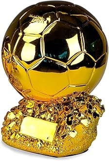 Golden Ballon Football Championship Prize Trophy Customizable Player Award Soccer Replica Fan Collectible Birthday Gift