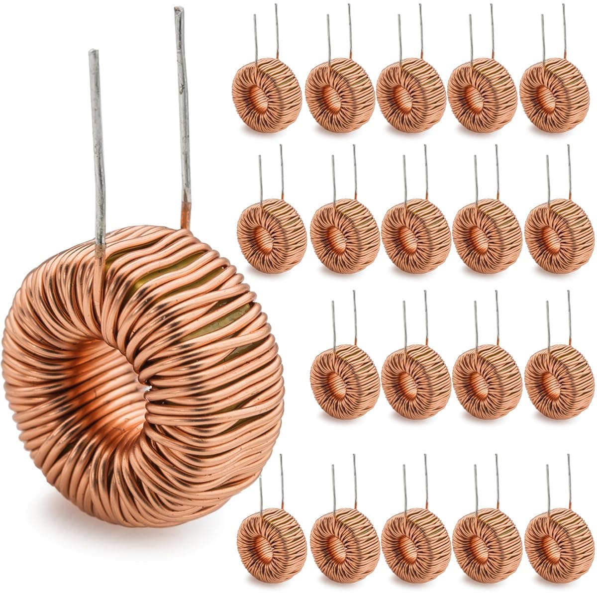 20 Pcs Toroid Core Inductor Copper Wire Wind Wound 330uH 3A Coil for LM2596-330uH