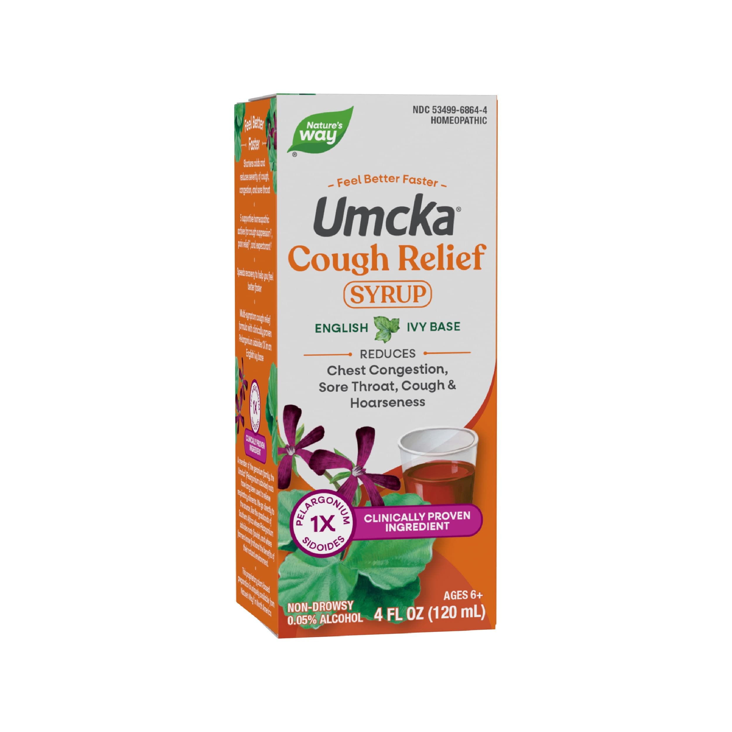 Umcka Cough Syrup, Fast-Acting | Non-Drowsy | Homeopathic | Suitable for Adults & Children, 4 Ounce