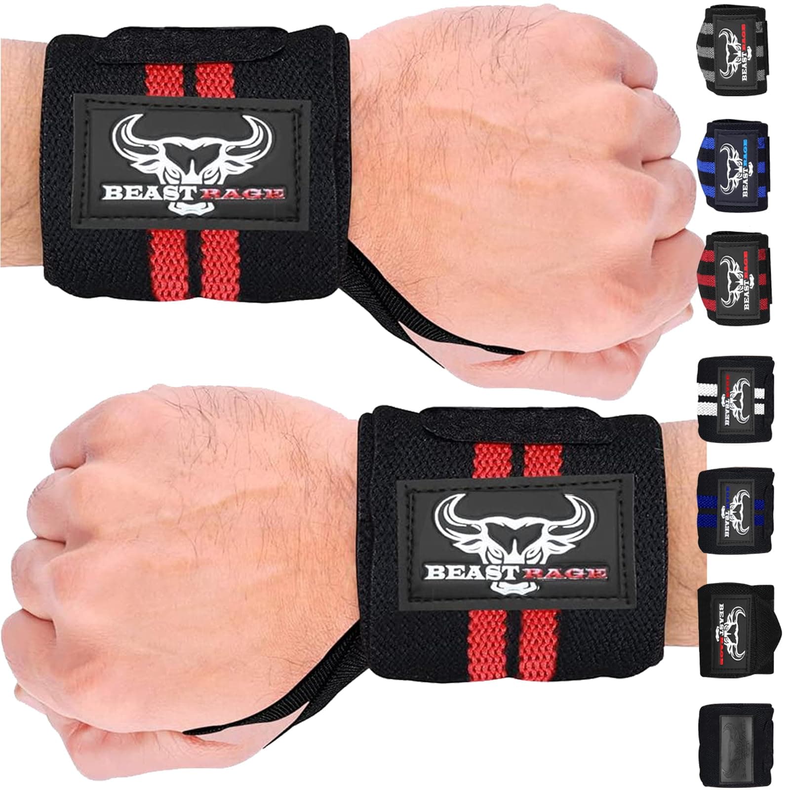 Wrist Wraps for Weightlifting - Adjustable Lifting Straps With Thumb Loop for Enhanced Gym Support, Powerlifting, Bodybuilding and Workout