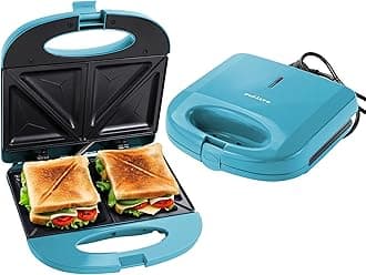 The Better Home FUMATO 750 W Sandwich Maker I 2 Slice Non-stick Grill Plates I Overheat Protection I Cool Touch Technology I Juicer Mixer I ISI Certified I 1 Year Warranty I Misty Blue