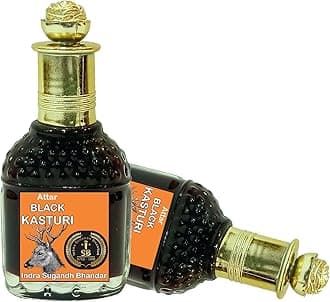 INDRA SUGANDH BHANDAR Attar For Men|Women Organic Black Musk Pure Kasturi Perfume 24 Hours Long Lasting Fragrance 25ml Rollon Fancy Gift Pack