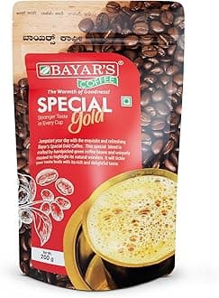 Bayar's Coffee Special Gold Filter Coffee Powder 200g | Rich South Indian Blend with 70% Coffee, 30% Chicory | Balanced Taste & Sweet Aroma | Freshly Roasted & Ground (1, 200gm)