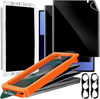 [Auto-Dust Removal] 2 Pack Privacy Screen Protector for Samsung Galaxy Z Fold 7, 2 Inside Anti-Spy Film + 2 Front Tempered Glass + 2 Camera Lens Protector Accessories with Installation Frame