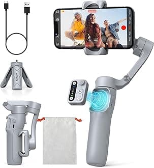 hohem iSteady X3 SE Gimbal Stabilizer for iPhone, Phone Stabilizer with Detachable Remote Control, Portable Foldable 3-Axis Phone Gimbal for Android & iPhone 16 15 Pro Max, Ideal for Travel Vlogging