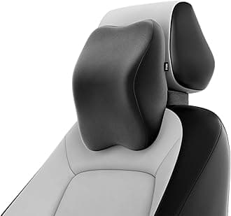 Frido Ultimate Car Neck Rest Pillow, Superior Orthopedic Neck Car Support Memory Foam Pillow, Hi-Per Foam, Relieves Neck Pain, Promotes Proper Posture, Universal Fit, Washable Velvet Cover (Black)