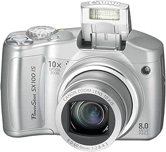 Canon PowerShot SX100IS 8MP Digital Camera with 10x Optical Image Stabilized Zoom (Silver)