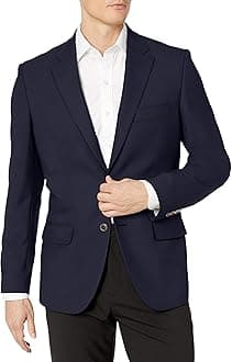 Men's Long-Sleeve Button-Front Stretch Blazer