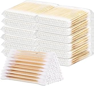 3 Inch Short Bamboo Cotton Swabs 600 Count Double Tipped Cotton Swabs Biodegradable & Eco-friendly Cotton Double Tipped Applicators Natural Ear Sticks