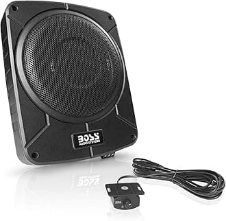 BAB10 Amplified Car Subwoofer - 1200 Watts Max Power, Low Profile, 10 Inch Subwoofer, Remote Subwoofer Control, Great for Vehicles That Need Bass But Have Limited Space