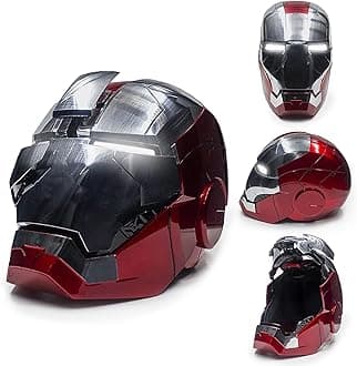 Iron-Man Electronic Mark 5 Helmet - Wearable With Sounds & LED Eyes - Sperhe Movie 1:1 Model Prop Replica - Christmas