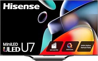 Hisense 75-Inch Class U7 Series Mini-LED ULED 4K UHD Google Smart TV (75U7N) - QLED, Dolby Vision IQ, Dolby Atmos, Full Array Local Dimming, 144Hz Game Mode Pro, VRR, Alexa Compatibility