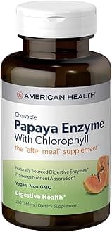 American Health, Papaya Enzyme with Chlorophyll, 250 Count