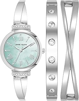 Women's Premium Crystal Accented Watch and Bracelet Set