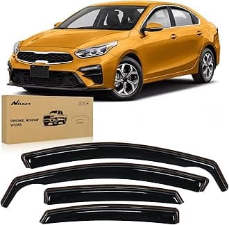 Nilight in-Channel Rain Guards for Kia Forte 2019 2020 2021 2022 2023 2024 2025, Vent Window Visors, Original Window Deflectors-4PCS