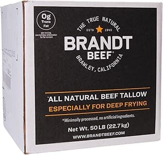 Brandt Beef Tallow - 800oz Cube - Bulk 100% Pure Cooking Oil Alternative - Al...
