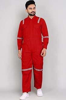 Men's Cotton Industrial Work WEAR Industrial Coverall Boiler Suit with Reflective Tape
