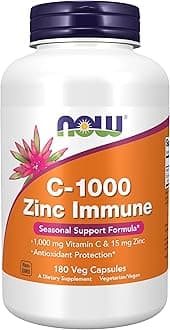 Supplements, C-1000 & Zinc Immune, Seasonal Support Formula*, Antioxidant Protection*, 180 Veg Capsules