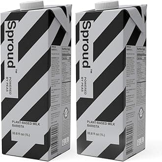 SPROUD Vegan Pea Protein Milk - Barista - 1 Liter (2 Pack) - Plant-Based Shelf Stable Milk - Lactose Free, Gluten Free, Dairy Free - Non-GMO – Soy, Rice, Almond & Oat Milk Alternativ
