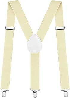 Aomig Mens Braces, Mens Suspenders with Strong Metal Clips, 3.5cm Wide Heavy Duty Suspenders for Men Women Business Wedding Casual
