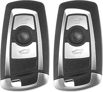X AUTOHAUX 2pcs 315MHz KR55WK49863 Replacement Smart Proximity Keyless Entry Remote Key Fob for BMW 1 2 3 4 5 6 7 Series 2009-2017 3 Buttons with Door Key PCF794 Chip