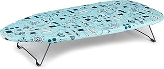 Beldray LA023735SEW Tabletop Ironing Board, Suitable for Left and Right-Handed Users, 73 x 31cm,100% Cotton Cover, Sew Print, Lightweight, Easily Foldable Legs, Perfect for Travel & Small Spaces