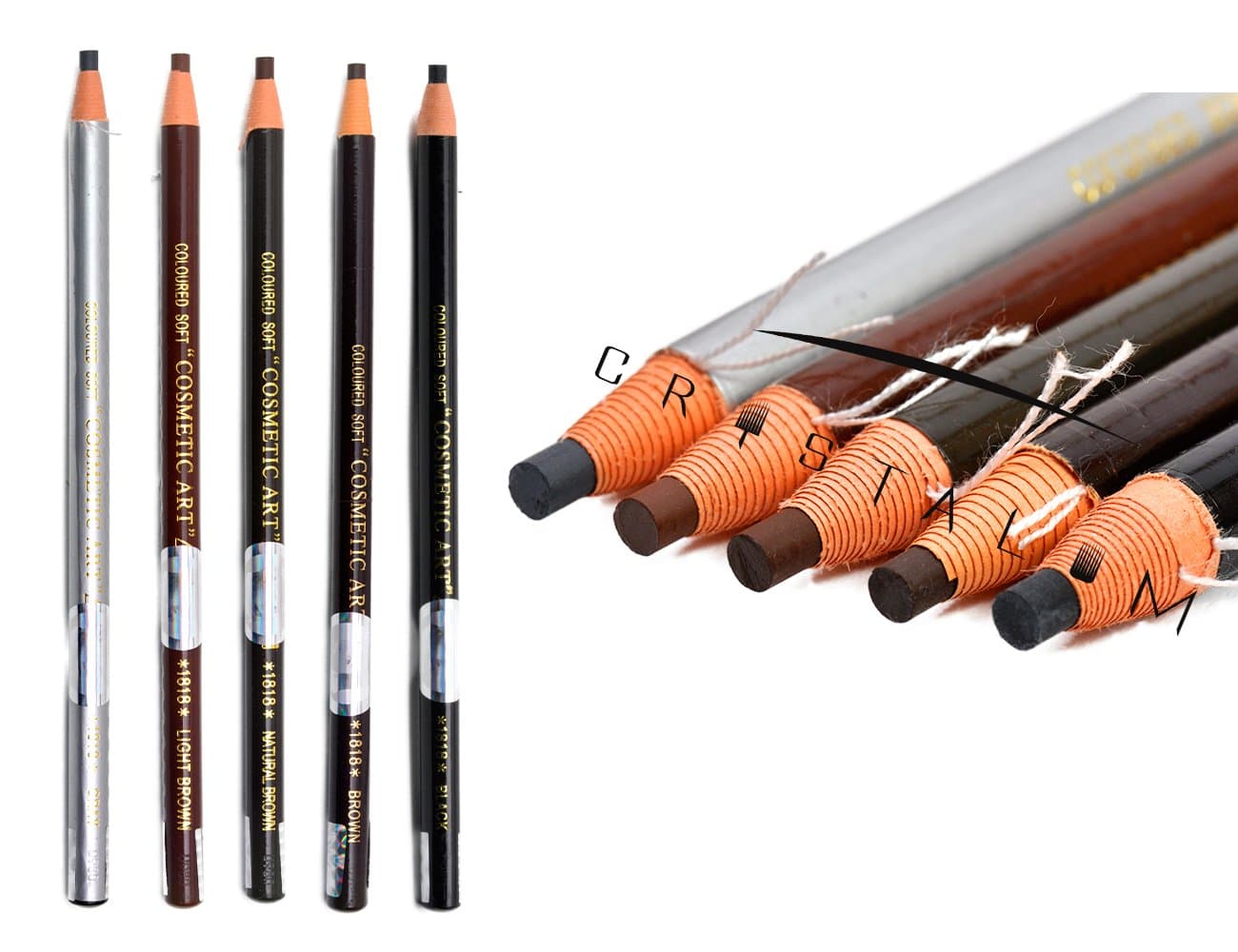 Black Eyebrow Pencil Pen For Microblading Tattoo Peel Off Pull Cord (Black) Tools by CRYSTALUM