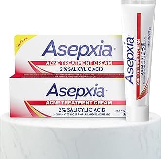 Asepxia 2% Salicylic Acid Acne Spot Treatment Cream | Drying Formula Targets Acne, Clears & Prevents Blemishes, Reduces Redness, Penetrates Pores, Pimple Cream, 1 Oz, 1-Pack