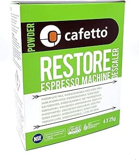 Restore Organic Descaler - Coffee Machine Cleaning Powder, 4 Single Use Packets
