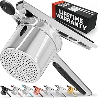 PriorityChef Large 15oz Potato Ricer, Heavy Duty Stainless Steel Potato Masher and Ricer Kitchen Tool, Press and Mash Kitchen Gadget For Perfect Mashed Potatoes - Everytime