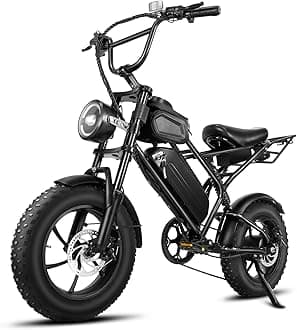 SMARTRAVEL Electric Bike 1200W Peak Brushless Motor with 18.2Ah Battery,Shimano 7 Speed Gears,E-Bike for Commute Mountain Beach Snow Riding,20" Fat Tire for Adults,DK400