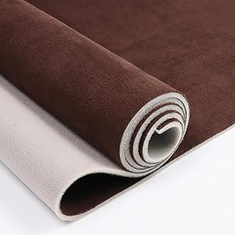 Sdmikeflax Suede Headliner Fabric with Foam Backing Material Automotive Micro-Suede Headliner Roof Fabric for Car RV Boat Home Interior Replacement Repair (Chocolate, 60 * 54)