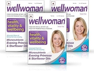 Wellwoman multivitamin capsules for women with evening primrose oil, Magnesium, vitamin C, B6, Folic acid to provide all round nutrition, Immunity, helps reduce PMS, PCOS symptoms | Nonvegetarian 30 capsules ( Pack of 3)