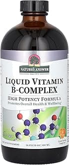 Nature's Answer Liquid Vitamin B-Complex Supports Healthy Energy Levels | Promotes Healthy Nerve Function | All-Natural Tangerine Flavor | Gluten-Free & Benzoate-Free 16oz