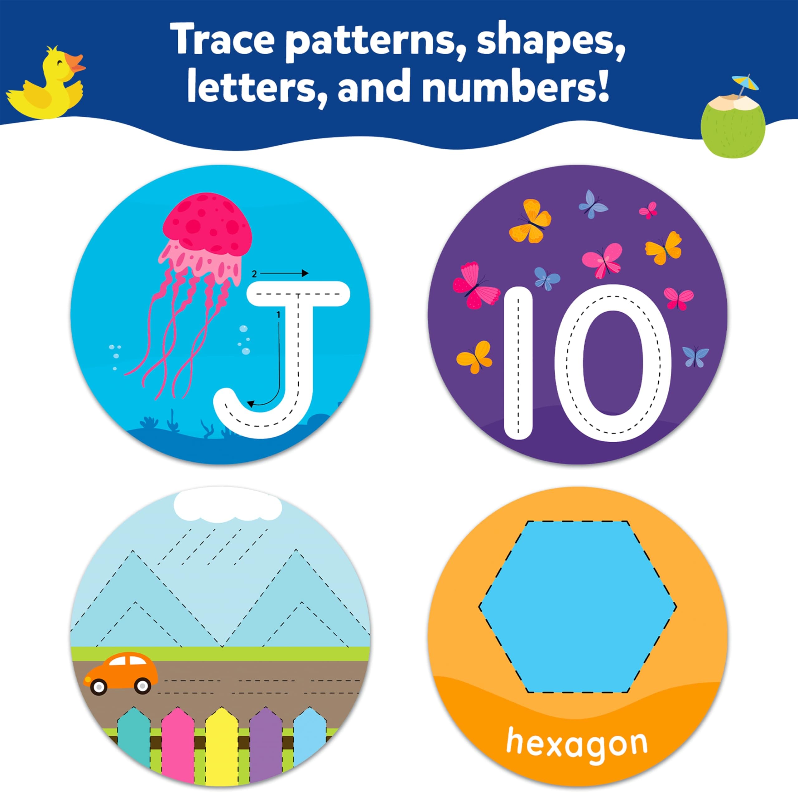 Skillmatics Write & Learn Cards for Toddlers - Letters, Numbers, Patterns & Shapes, Preschool Learning, Reusable, Gifts for Kids Ages 3, 4, 5, 6