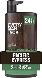2-in-1 Daily Shampoo + Conditioner - Pacific Cypress | Nourishing For All Hair Types, Naturally Derived, Cruelty-Free Shampoo and Conditioner Set for Men | 24oz -1 Bottle