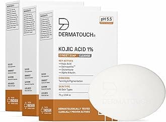 Kojic Acid 1% Soap with Glutathione | For Pigmentation & Sun damage | Soap for Men & Women | Suitable for All Skin Types | 75g x 3